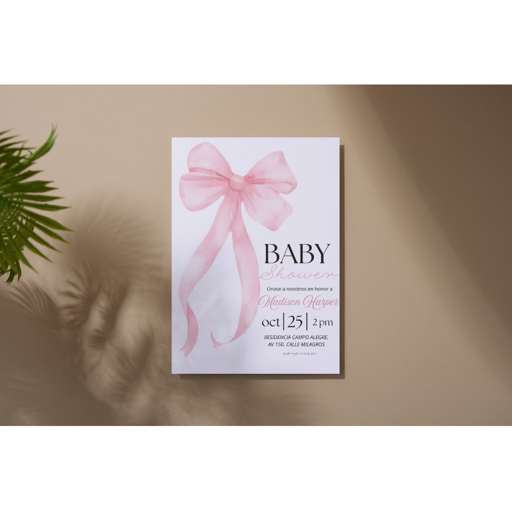 Paquete de Hermosas Plantillas Premium Editable en Canva. Especial Baby Shower Tarjeta de Invitación 💝
