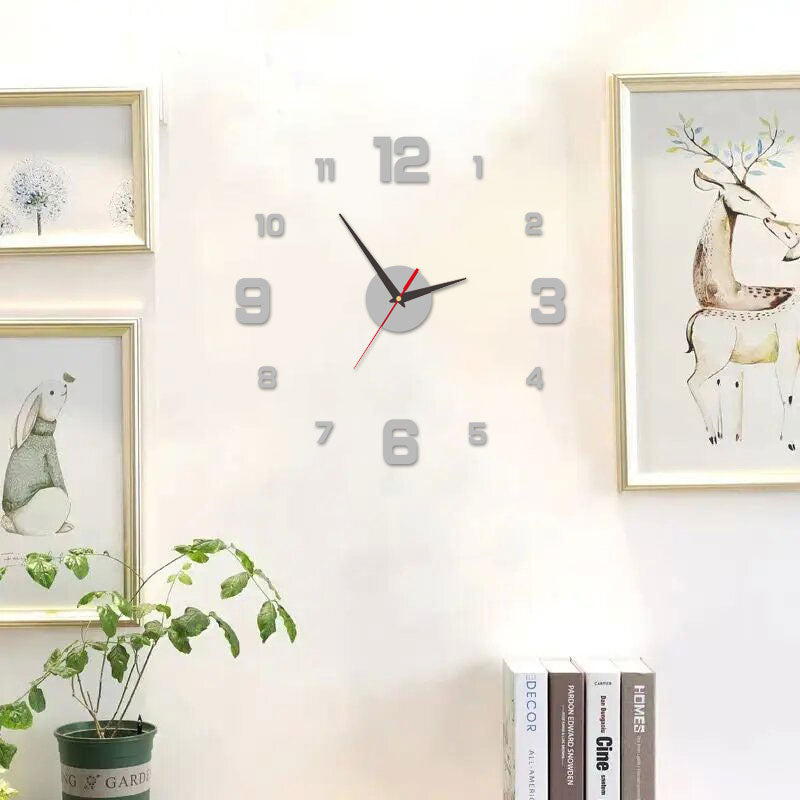 Reloj de pared sin marco. Adhesivo 40 x 40cm. Elegante