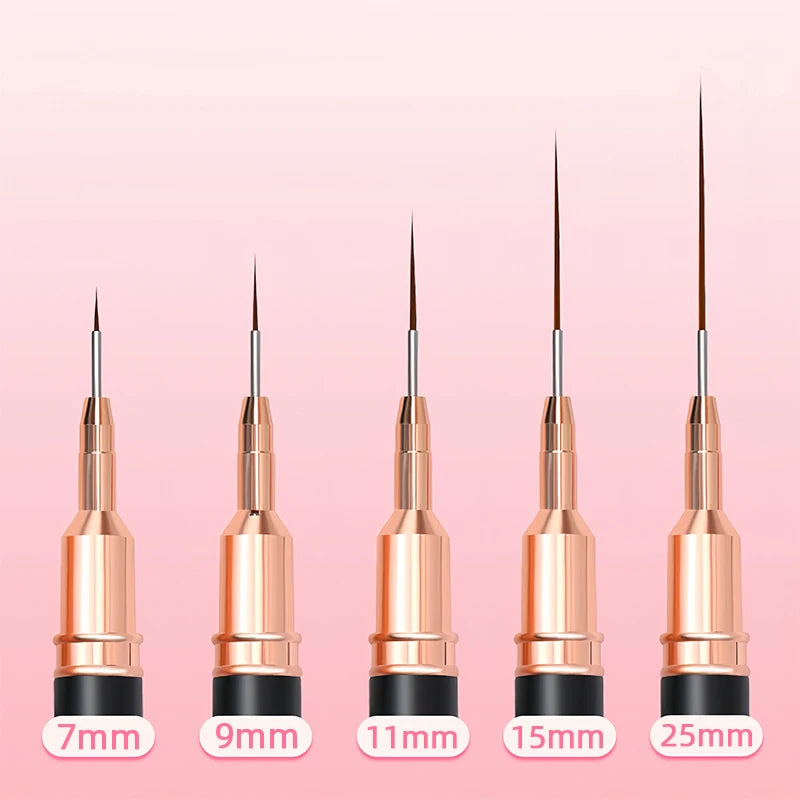 Pinceles Liner Profesionales para Delinear y Pintar Uñas, ultrafinos, para detalles, Dibujo y Manicura.