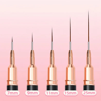 Pinceles Liner Profesionales para Delinear y Pintar Uñas, ultrafinos, para detalles, Dibujo y Manicura.