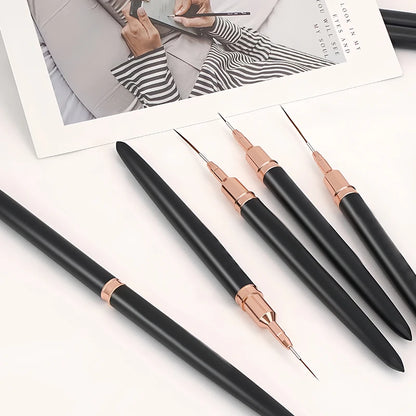 Pinceles Liner Profesionales para Delinear y Pintar Uñas, ultrafinos, para detalles, Dibujo y Manicura.