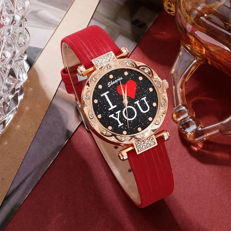 Juego de 5 piezas reloj  para dama, especial día de la Madre.