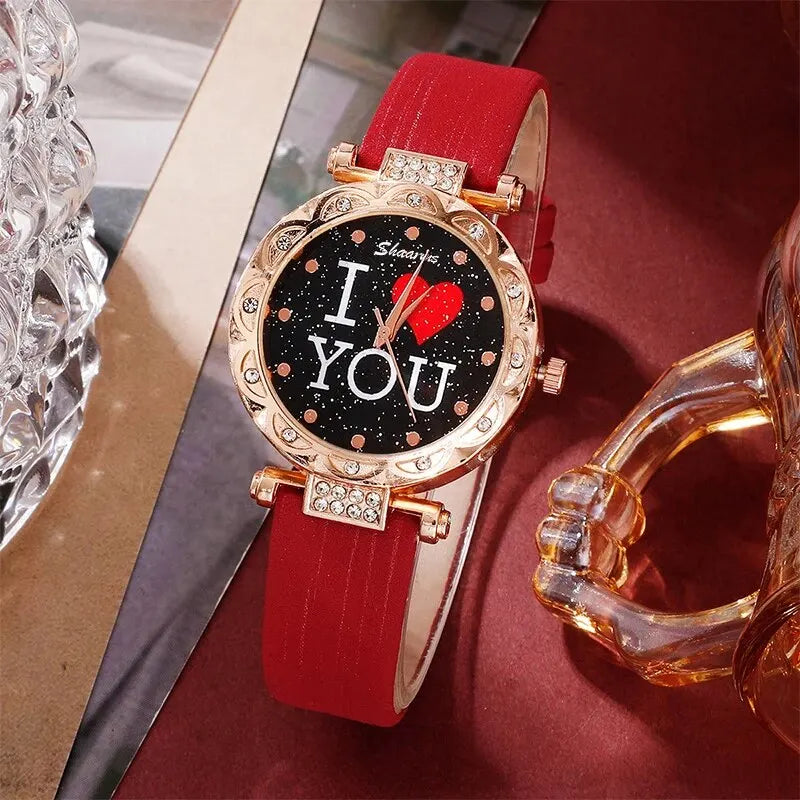 Juego de 5 piezas reloj  para dama, especial día de la Madre.