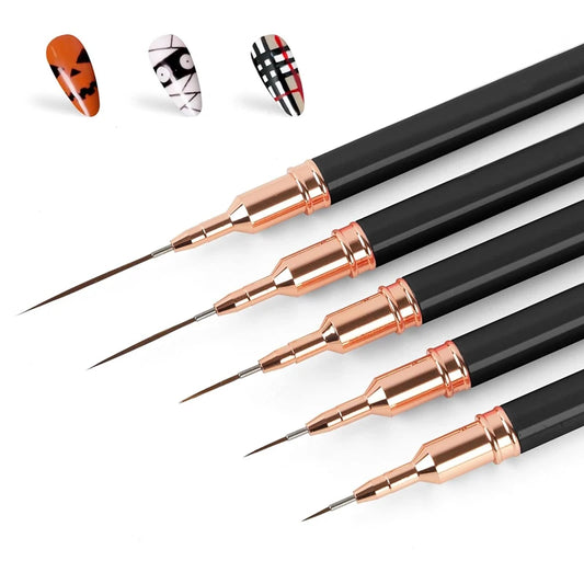 Pinceles Liner Profesionales para Delinear y Pintar Uñas, ultrafinos, para detalles, Dibujo y Manicura.