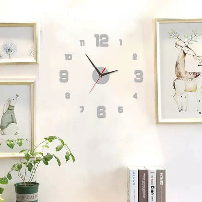 Reloj de pared sin marco. Adhesivo 40 x 40cm. Elegante