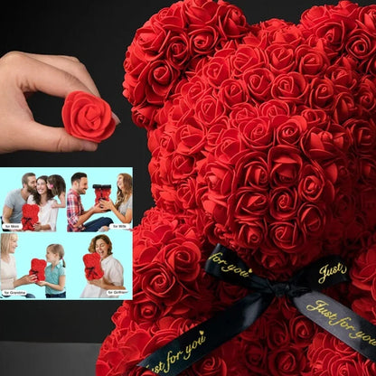 Hermoso Peluche de Rosas Artificiales para Regalo
