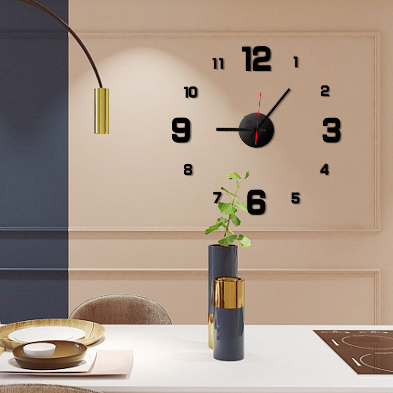 Reloj de pared sin marco. Adhesivo 40 x 40cm. Elegante