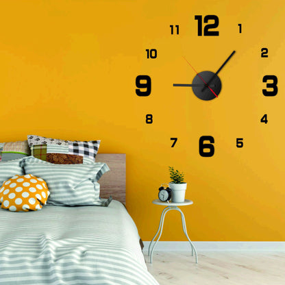 Reloj de pared sin marco. Adhesivo 40 x 40cm. Elegante