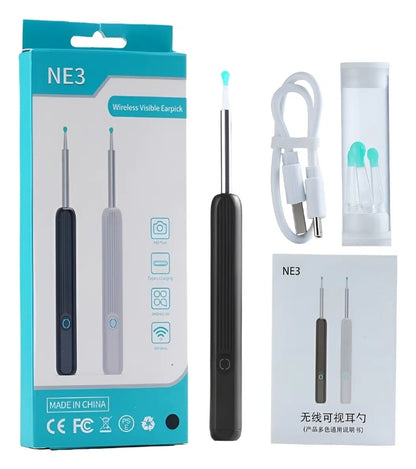Limpiador de Oidos Profesional con luz LED y Camara de conexión Wifi
